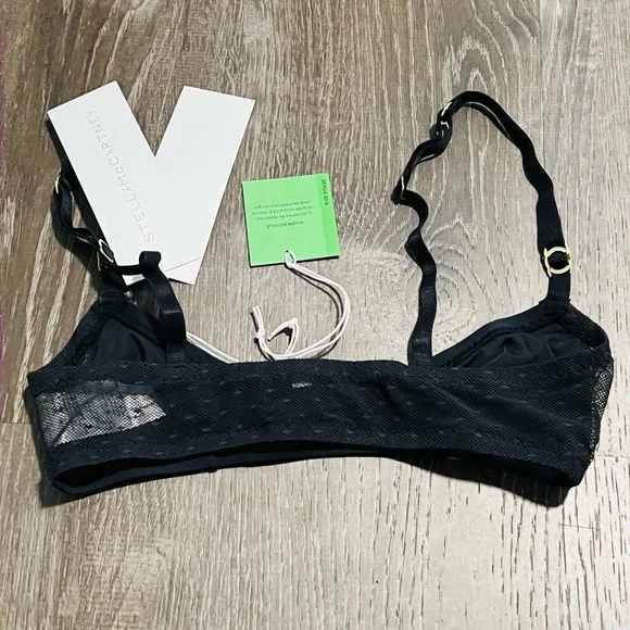 STELLA MCCARTNEY**Black Annabelle Dashing Bralette + Underwear Small**$189 - Picture 10 of 10
